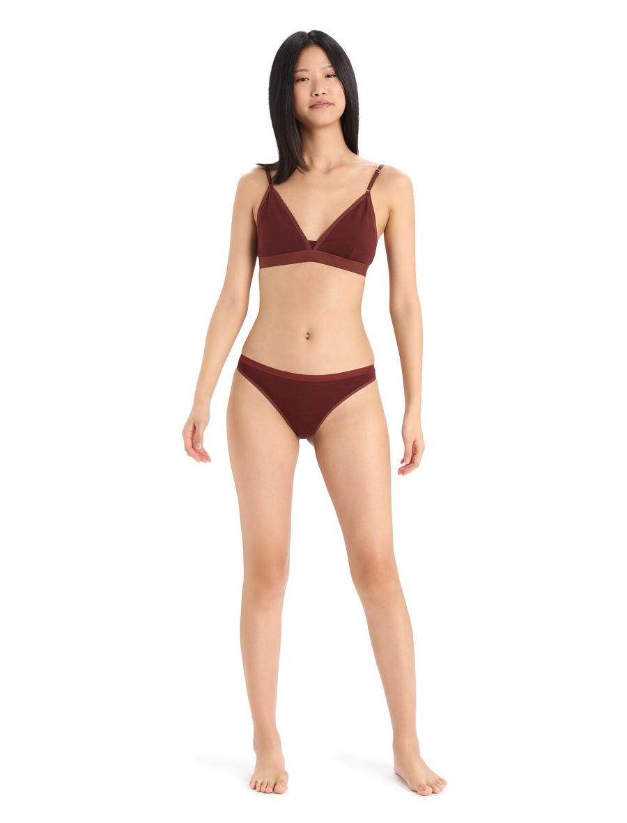 Bielizny Icebreaker Merino Siren Bikini Briefs Damskie Czerwone | PL 1230ILHS